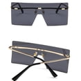 thumbnail image 2 of Only Moment Polarized Sunglasses Women Ac Trendy Classic Square 70S 80S 90S Vintage Shades Double Bridge Aviators Grey One Size, 2 of 2