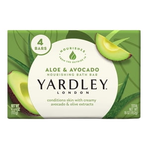 Yardley London Aloe & Avocado Bath Bar, 4 Pack