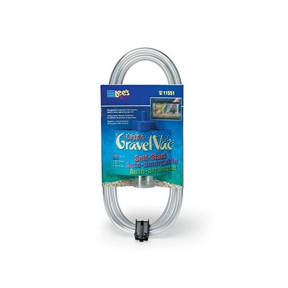 Lee's Aquarium Products Ultra Self-Start GravelVac with Clip - Mini - 5 ALE11551