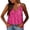 Hot Pink, variant on Fshinging Womens Tank Top Sequin Camisole Sleeveless Solid V Neck Shiny Glitter Party Club Trendy Layering Shirts Hot Pink XXL