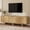 Natural, variant on Retro Style Wood Grain TV Stand with Wavy Door for TVs up to 75", Rustic Media Console with Ample Storage Space, Sturdy Base TV Cabinet with Cable Management for Living Room, Natural