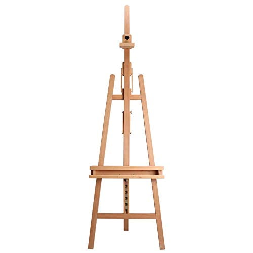 VISWIN Premium H Frame Easel 75 to 146H, Hold Canvas to 93, Solid Beech  Wood Large Artist Easel for Painting Canvas, Studio Floor Easel Stand with
