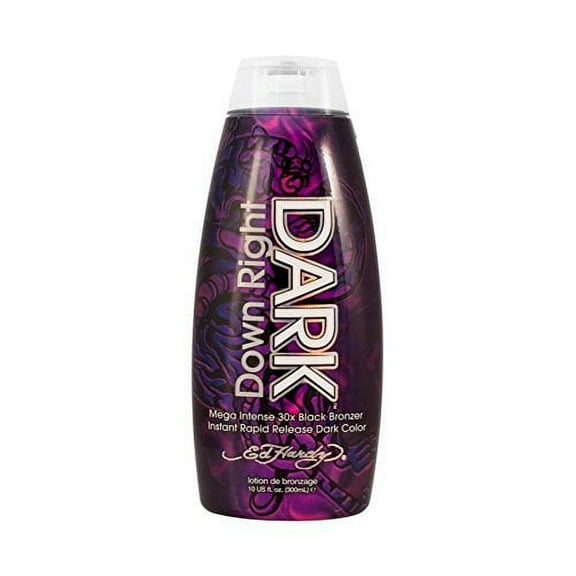 UV Bed Tanning Lotion Fast Acting 30x Bronzer DOWN RIGHT DARK 10 Oz by Ed Hardy