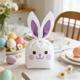 thumbnail image 2 of AURIGATE Easter Bunny Ear Treat Bags 5.31x8.66in, 50-Pack Plastic Cartoon Bunny Candy & Goodie Bags, Festive Easter Party Supplies, 2 of 8