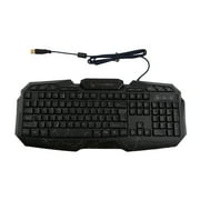 GX777 Ergonomic USB Wired Gamer Crackle LED Gaming Keyboard Non Mechanical