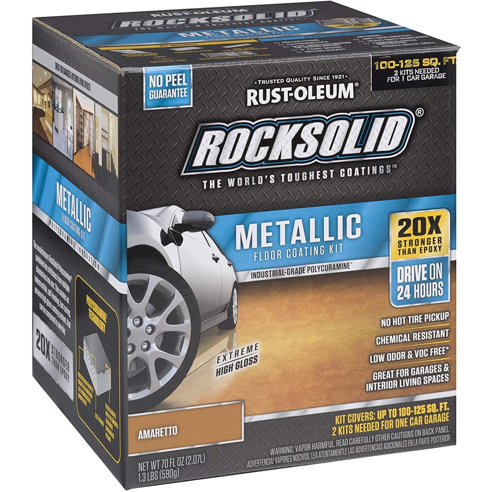 RustOleum 299741 RockSolid Metallic Garage Floor Coating Kit