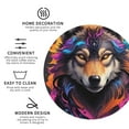 thumbnail image 3 of Kdxio Colorful Wolf Head Funny Coasters,4 Pcs Leather Coasters,Housewarming Gifts,Protect Furniture from Water Marks Scratch and Damage, 3 of 6