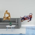 thumbnail image 2 of Figuras de toro de resina con forma de pensador abstracto, estatua colorida de Feng Shui, decoración para mesa, sala de estar, estante, oficina, estan, 2 of 8