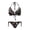 Colorful Splash Art Skull & Handprint Pattern, variant on Rainbow Spiral Tie-Dye Halter Triangle Bikini Set - Sexy Tie Side Two Piece Swimsuit for Beach & Vacation | Quick Dry, Stretchy & Figure Hugging