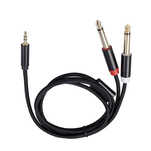 3.5 to 6.35 Audio Cable Good Contact Performance with Convenient Design Easy to Apply Adapter Wire Aluminum Alloy Shell Strong Tensile Resistance 3M