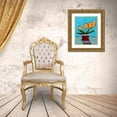 thumbnail image 3 of Altug, Mehmet 26x32 Gold Ornate Wood Framed with Double Matting Museum Art Print Titled - Graphic Vase of Flowers III, 3 of 4