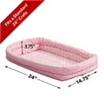 thumbnail image 3 of MidWest QuietTime Double Bolster Dog Bed & Crate Mat, Pink, 24", 3 of 4