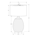 thumbnail image 2 of Lighting, 26"H, Table Lamp, Ivory / Cream Shade, Cream Resin, Contemporary, 2 of 7