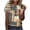 Multicolor, variant on Yotami Plus Size Top for Women Short Sleeve Blouses for Summer Floral Print Crewneck Casual Top Multicolor XXXXXL