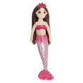 thumbnail image 2 of Aurora Stuffed Animals Mermaid Ruby 18 (Pink-Brunette)", 2 of 2