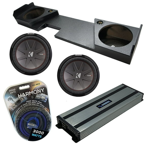 2014 - 2018 GMC Sierra Double Cab Kicker CWR12 Dual 12 Rhino Sub Box HA-A1500.1