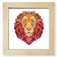 thumbnail image 1 of Coloré Lion Animal Boîte Couture Carré Cadre Photo Mur Tableau Affichage, 1 of 3