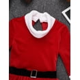 thumbnail image 4 of YONGHS Kids Girls Santa Dance Red Costume Christmas Figure Ice Skating Leotard Dress 4-16, 4 of 7