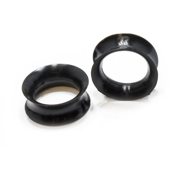 Pair Ear Flesh Tunnels Silicone Gauges Plugs Soft Thin Skin 3/4" 19mm