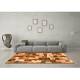 thumbnail image 3 of Ahgly Company Indoor Rectangle Checkered Orange Modern Area Rugs, 5' x 8', 3 of 4