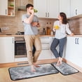thumbnail image 6 of 2-Piece Kitchen Rugs Set Non-Slip Mats Carpet Floor for Kitchen, Bathroom (19.7"x27.6" & 19.7"x47.2") Snowy Winter Landscape, 6 of 7