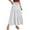 White, variant on Women's Linen Solid A Line Wrap Skirt - Drawstring, Ruffle Hem, High Waisted, Sexy Beach Maxi Skirt
