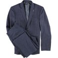thumbnail image 1 of Penguin Mens Blue Plaid Two Button Formal Suit, Blue, 40 Short / 33W x 30L, 1 of 1