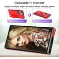 thumbnail image 3 of Case for Samsung Galaxy S23 Ultra (Not S23) with Card Slot Holder, Removable Adjustable Shoulder Strap Lanyard Crossbody Neck Purse Phone Case for Samsung Galaxy S23 Ultra KB Red, 3 of 15