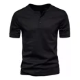 thumbnail image 1 of . Playeras Hombre Camisa Henley Manga Corta Casual Cuello V, 1 of 2