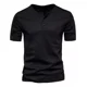 thumbnail image 1 of . Playeras Hombre Camisa Henley Manga Corta Casual Cuello V, 1 of 2