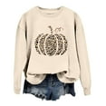 thumbnail image 2 of Fall Sweatshirts for Women 2025 Long Sleeve Crewneck Pumpkin Graphic Sweatshirt Halloween Thanksgiving Pullover Tops, 2 of 4