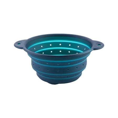 

Dianopex Round Silicone Foldable Drain Vegetable High Temperature Telescopic Outdoor Camping Drain Fruit Plate Vegetable Cooking Utensils Set