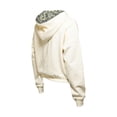 thumbnail image 3 of Women's New Era Cream St. Louis Blues Glam Game Quarter-Zip Cropped Floral Hoodie Pullover, 3 of 3