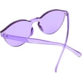 thumbnail image 3 of FEISEDY Stylish Round Transparent Lens Rimless Frame Sunglasses B1895, 3 of 8