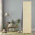thumbnail image 3 of Duraspace 6 Panel Bamboo Room Divider, 6ft Tall Folding Privacy Screen for Room Separation and Portable Freestanding Wall Partition, Sturdy Double Hinge Folding Screen, 3 of 7