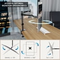 thumbnail image 6 of Mount-It! Dual Monitor Desk Stand, Fits 17"-32" Screen Sizes, Full Motion Mount, Ergonomic, 6 of 10
