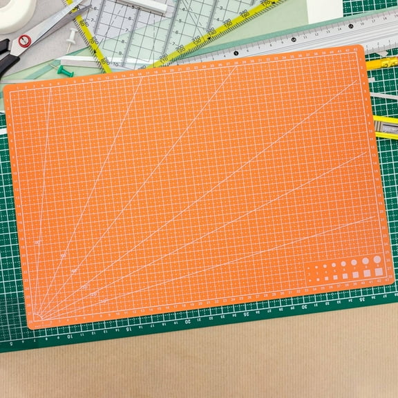 HONMEET Double Sided Cutting Mats for Crafts Orange PP 1Pack