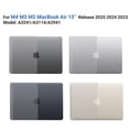 thumbnail image 4 of Funda IBENZER para MacBook Air de 15 pulgadas, M4, A3241, M3, A3114, M2 A2941, transparente, 4 of 9
