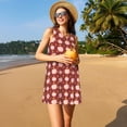 thumbnail image 3 of Fotbe Cute Pig with Coins Vestido de Verano sin Mangas para Mujer – Vestido Midi Línea A, Estilo Camiseta Floral, Vestido Playero Casual y Fluido, 3 of 7