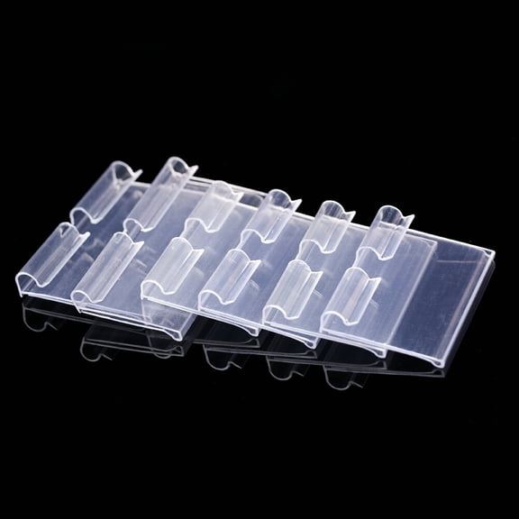 Sparsain 10Pcs PVC Shelf Price Tags Premium Clear Plastic Price Labels for Supermarket Shopping Mall Store