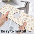thumbnail image 6 of Kdxio gold Snowflake print Pattern Non-Slip Diatom Mud Faucet Drain Pad,Self Absorbent Mat for Kitchen Sink for Variety Kitchen & Bathroom Countertops, 6 of 7