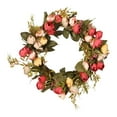 thumbnail image 3 of Rose Flower Wreath Faux Floral Wreath Door Wreaths for Front Door Inch Red, 3 of 9