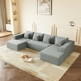 thumbnail image 3 of Newboti Furniture Corduroy U Shaped Sectional Sofa Couch, Reversible & Spacious, Ultimate Comfort with Plush Cushions, Perfect for Modern Living Rooms 69408, 3 of 5