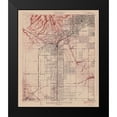 thumbnail image 2 of USGS 15x17 Black Modern Framed Museum Art Print Titled - Inglewood California Quad - USGS 1924, 2 of 5