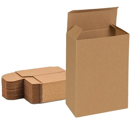 UCANPACK Black Product Boxes 2½ x 1¾ x 4 - 1000 Pack small shipping box Standard Kraft Color, 2½x1¾x4 Shipping Boxes - Custom Made in USA