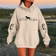 thumbnail image 4 of Women's Heartbeat Horse Printed Pullover Hoodie - Fall Long Sleeve Sports Top, 4 of 4