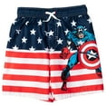thumbnail image 3 of Marvel Avengers Toddler Boys Rash Guard and Swim Trunks Outfit Set Gray / Red 3T, 3 of 5