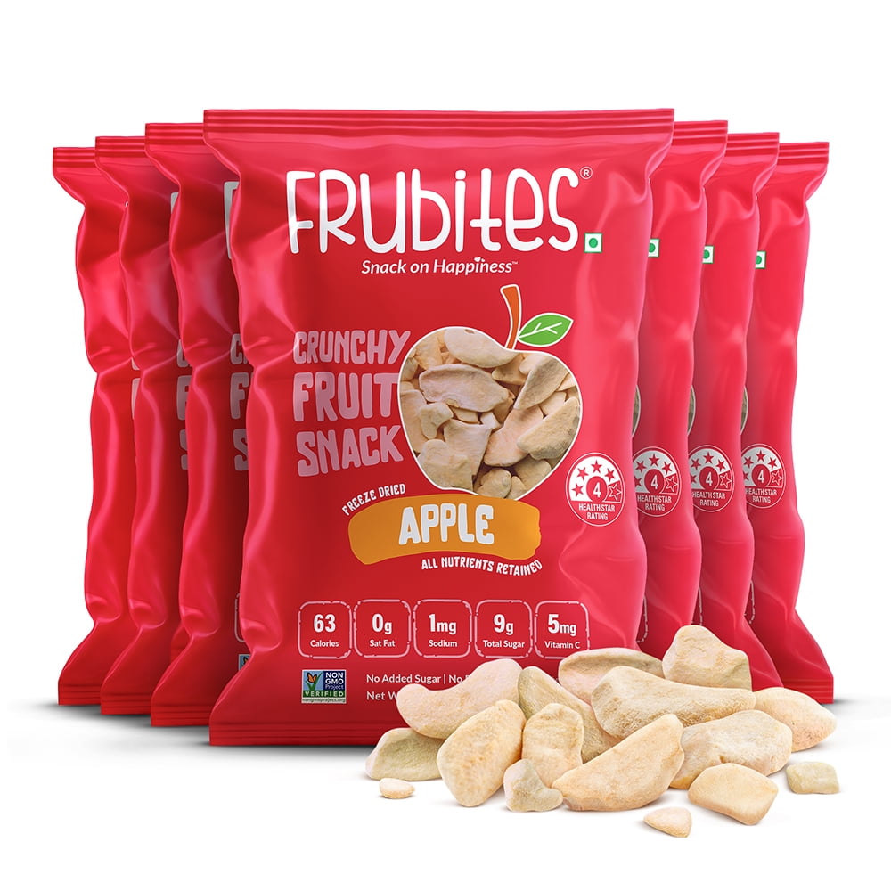Frubites FreezeDried Apple, No Sugar, No Preservatives, Crunchy Snack