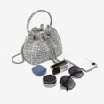 thumbnail image 3 of wefenad Bolso de Noche con Diamantes Brillantes para Mujer, Bolso con Purpurina para Fiesta, graduación, cóctel, Boda/Oro champán, 3 of 3