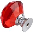 thumbnail image 3 of 12 pomos de cristal con forma de diamante de 40 mm con tornillos para cajón, tirador utilizado para cocina, armario (rojo), 3 of 5